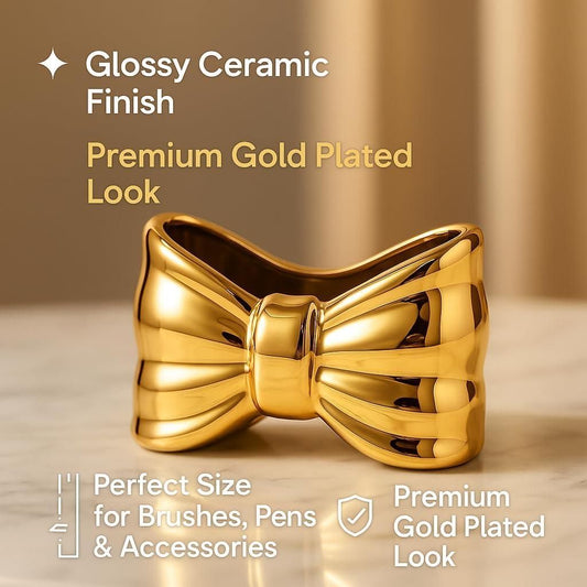 Bow Shaped Pen Stand Decor